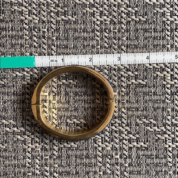 Ann Taylor Royal Blue Gold Twist Rope Braid Bangle - Picture 5 of 5